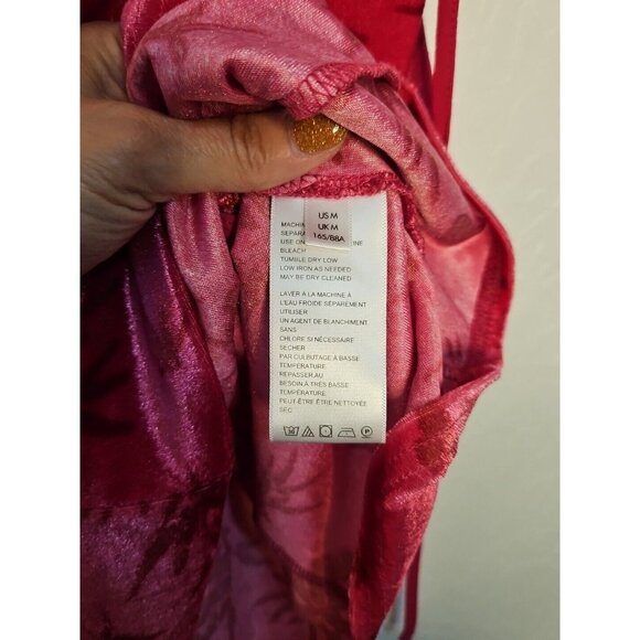 Women Urban Outfitters Velvet Babydoll Tank Cami Mini Pink Y2k Halter Barbiecore - Picture 7 of 9